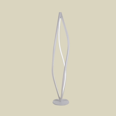 Acrylic Geometry Frame Floor Lighting Modernism LED Standing Floor Lamp in White/Black