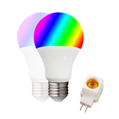 1pc 3/12 W E27 LED Smart Bulb Light 16 Color Changing Remote Control Plastic Edison Bulb in White