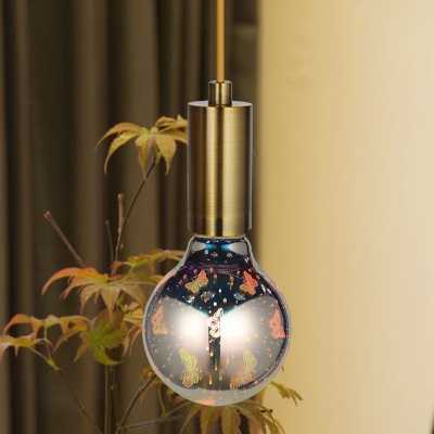 1pc 4 W E27 Light Bulb 12 LED Beads White and Grey Plastic Multi Colored Light with 3D Butterfly Pattern