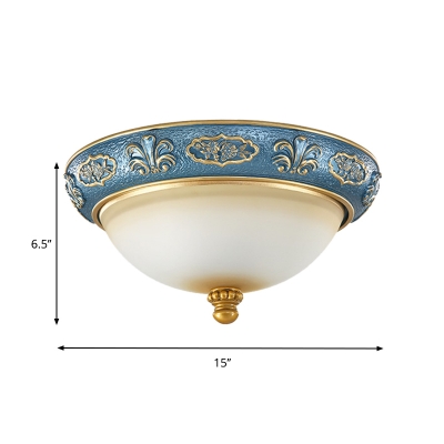 Traditional Dome Ceiling Mounted Light 3 Lights 15