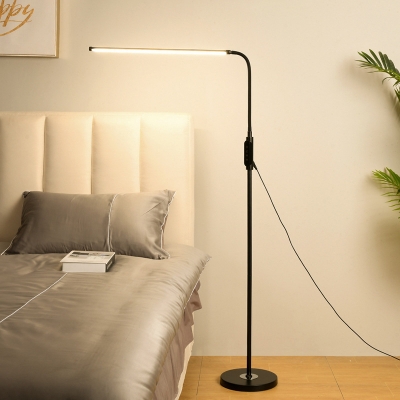 White/Black Linear Adjustable Floor Light Modernist LED Metal Floor Standing Lamp for Bedroom