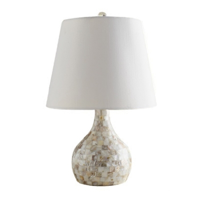 Franc franc White shell lamp night desk table light pearl 