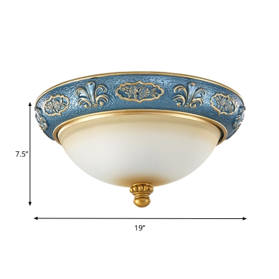 Traditional Dome Ceiling Mounted Light 3 Lights 15