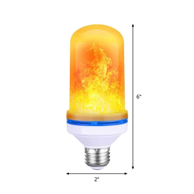 1pc 6 W E26/E27 Gravity Sensing Smart Bulb White 99 LED Beads Plastic Lamp with Flame Effect in Yellow/Multi Color Light