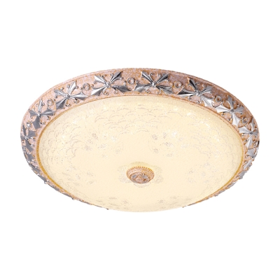 Veined Glass Silver Flush Mount Bowl Shade 12