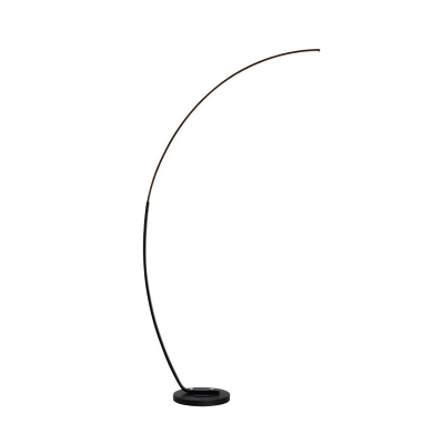 Acrylic Arced Floor Stand Lighting Minimal LED Black-White Floor Lamp for Living Room