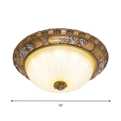 Amber Glass Domed Ceiling Mounted Fixture Countryside 14