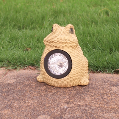 Faux-Knitting Snail/Bird Solar Path Light Nordic Resin Yellow LED Ground Lighting for Patio