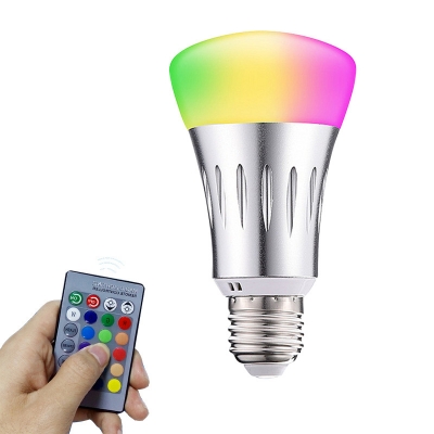 1pc 5 W E27/E14 Cone/Ball Light Bulb Color Changing RGBW Smart Control Dimmer 9 Beads LED Lamp in Silver/White