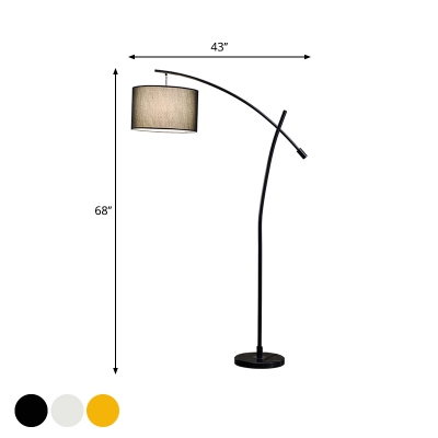Drum Swivel Shade Standing Floor Light, Gold Swivel Floor Lamp