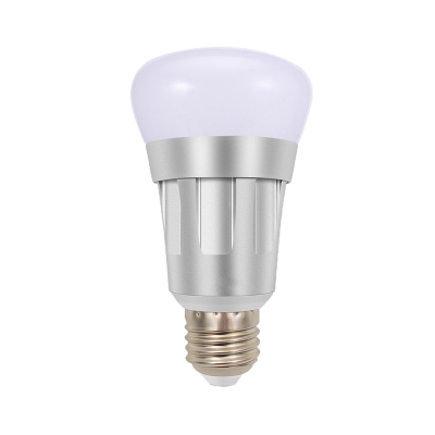 Silver 12-Bead LED Lighting 12 W 1pc Voice Control RGB Wifi E14/E26/E27 Light Bulb with Plastic Shade