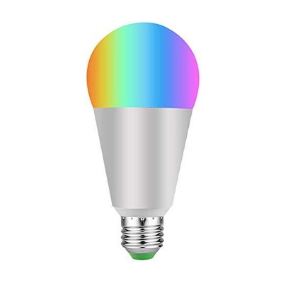 Silver Plastic Smart Edison Bulb 1pc 10 W E26/E27 Color Changing Light Bulb in Multi Colored Light