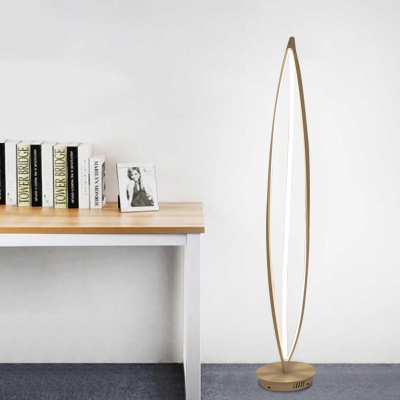Acrylic Oblong Frame Stand Up Light Modern LED White Reading Floor Lamp in White/Warm/Natural Light