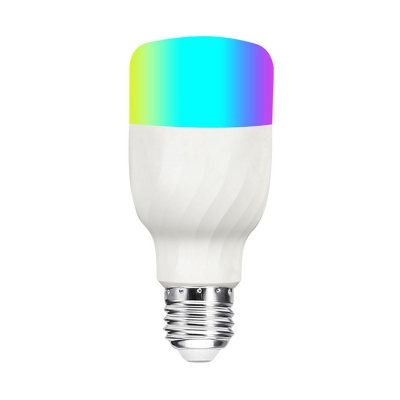 Pack of 1 E26/E27 Smart Light Bulb 7 Watts Plastic White 22 LED Beads Lamp in RGBW Light