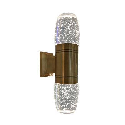Brass Capsule Wall Lighting Ideas Simple Bubble Crystal Bedside LED Wall Sconce Light