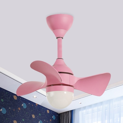 Pink/Blue Dome Hanging Fan Light Macaron Metal 23.5