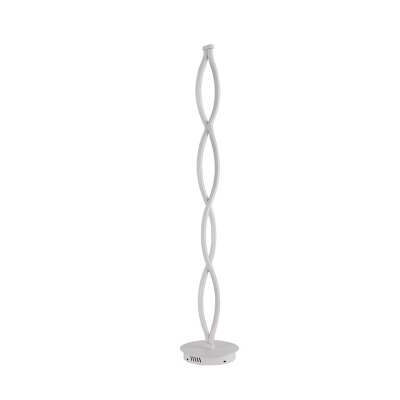 Spiral Linear Acrylic Floor Standing Lamp Modernism LED White Floor Lighting, White/Warm/Natural Light