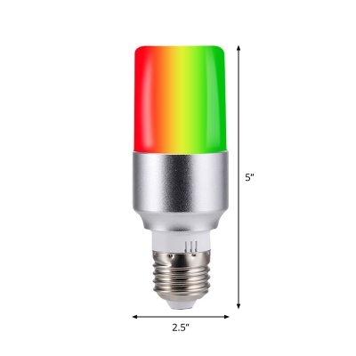 1pc 7 W E26/E27/E14 RGBW Tube Bulb Silver Plastic 28 LED Beads Smart Control Wireless Light