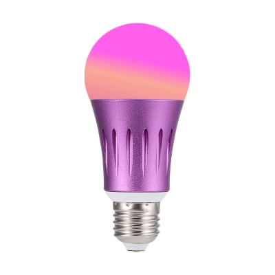 1pc Purple 7 W E26/E27 Smart Bulb Voice Control Plastic 12 LED Beads Light Bulb Replacement