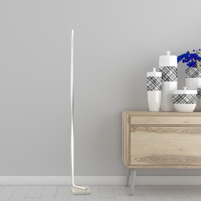 Spiral Line Acrylic Floor Light Modernism White/Black/Gold LED Floor Standing Lamp in White/Warm Light