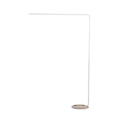 Acrylic Right Angle Floor Lighting Simplicity LED Standing Floor Lamp in White/Black for Drawing Room