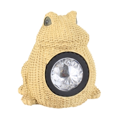 Faux-Knitting Snail/Bird Solar Path Light Nordic Resin Yellow LED Ground Lighting for Patio