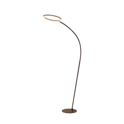 Plastic Ring Reading Floor Light Simple Style LED Coffee Floor Standing Lamp for Bedroom