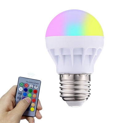 

White 3 Watts E26/E27 Smart Bulb Color Changing Dimmable Plastic LED Light, Pack of 1, HL634548