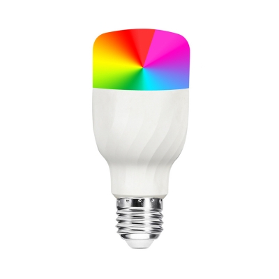1pc 7 W E26/E27 Wifi Light Bulb Smart Control RGBW Plastic 28 LED Beads Lamp in White
