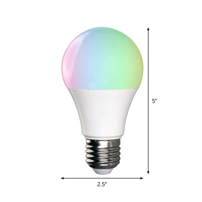 28 LED Beads Plastic Smart Bulb 7 W E27/E26 Color Changing Light Bulb in White, Pack of 1