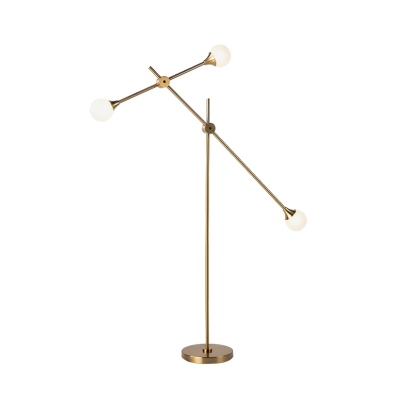 Gold Finish Branching Standing Light Postmodern 3-Head Metal LED Floor Lamp for Living Room