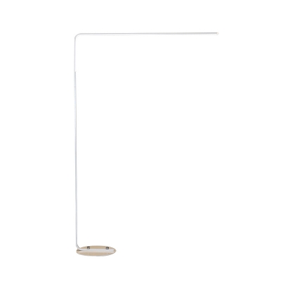Right Angle Floor Lighting Minimal Metallic LED Linear Floor Stand Lamp in White/Black for Bedroom
