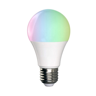 28 LED Beads Plastic Smart Bulb 7 W E27/E26 Color Changing Light Bulb in White, Pack of 1