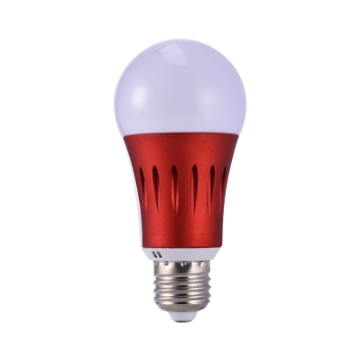 Red 12 LED Beads Wifi E26/E27 Light Bulb 1pc Plastic 10 Watts Smart Bulb in RGBW Light