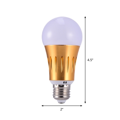 1pc Gold 10 W E26/E27 Lamp Bulb Wireless Plastic 12 LED Beads RGB Color Changing Light
