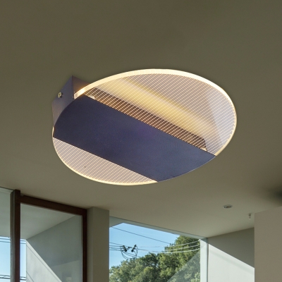 Panel Acrylic Flush Mount Lighting Modernism Black/White/Gold Finish LED Flush Lamp in White/Warm Light