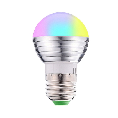 1pc 5 W RGBW Smart Bulb E14/E27 5-LED Beads Remote Control Color Changing Plastic Pear Shaped Bulb in Silver