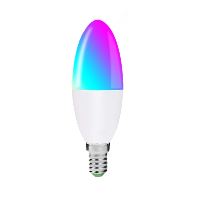Plastic Torpedo E12/E14 Wifi Smart Bulb 1pc White 6 Watts 28 LED Beads Color Changing Lamp