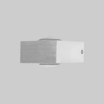 Single/Double-Sided Flush Wall Sconce Simple Aluminum Club RGB-Light Wall Lighting in Black/Silver