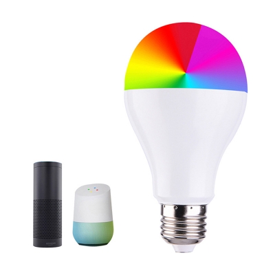 White Wifi Lamp Bulb 1pc Plastic 10 Watts E26/E27 12-Bead LED Lighting in RGBW Light