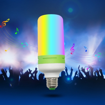 1pc 12 W E27 Music Speaker Light Bulb White 24 LED Beads Plastic Edison Bulb in Multi Colored Light
