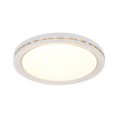 Rounded Flush Mount Light Modernist Acrylic LED White Flushmount Lighting for Bedroom