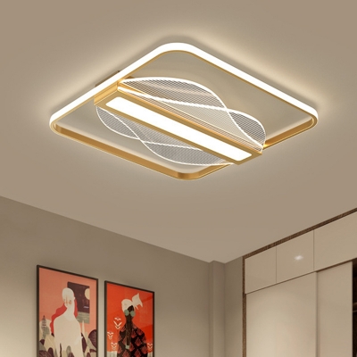 Acrylic Rectangle and Square Flush Light Contemporary 18