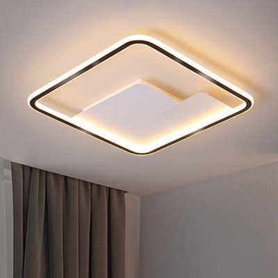 Square Ceiling Light Fixture Modern Metal 18