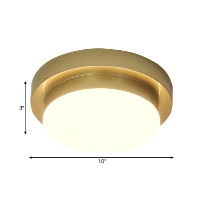 Contemporary LED Flushmount Lighting with Acrylic Shade Gold Triangle/Round/Square Flush Mount Light