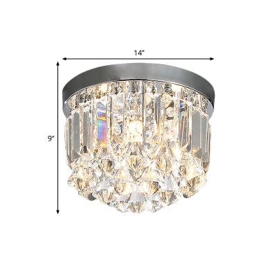 Double Layered Ceiling Fixture Modern Fluted Glass 10