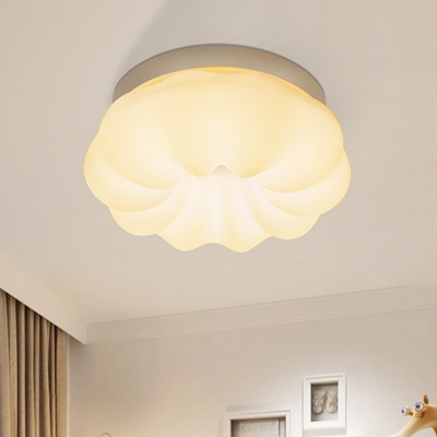Resin Cloud-Shape Flush Mount Light Minimalist LED White Flush Chandelier in 3 Colors Light, 12