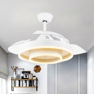 Modern Round Ceiling Fan Lamp Acrylic 42