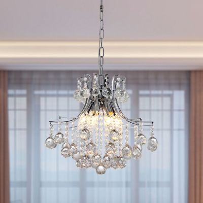 6 Lights Hanging Chandelier Modern Cascading Crystal Orbs Pendant Ceiling Light In Chrome Beautifulhalo Com - Home Decorators Collection 6 Light Chrome Crystal Chandelier