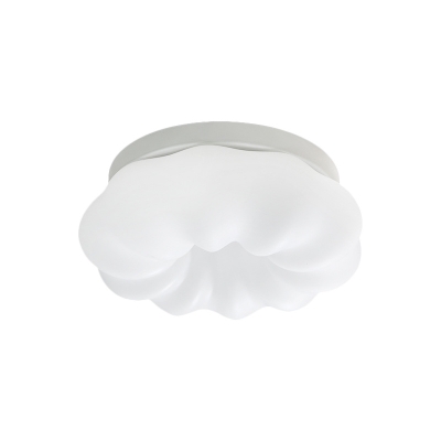 Resin Cloud-Shape Flush Mount Light Minimalist LED White Flush Chandelier in 3 Colors Light, 12